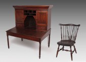 19TH C PLANTATION DESK WITH CH