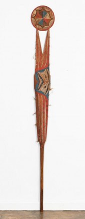 19TH C. PNW COAST CARVED & PAI
