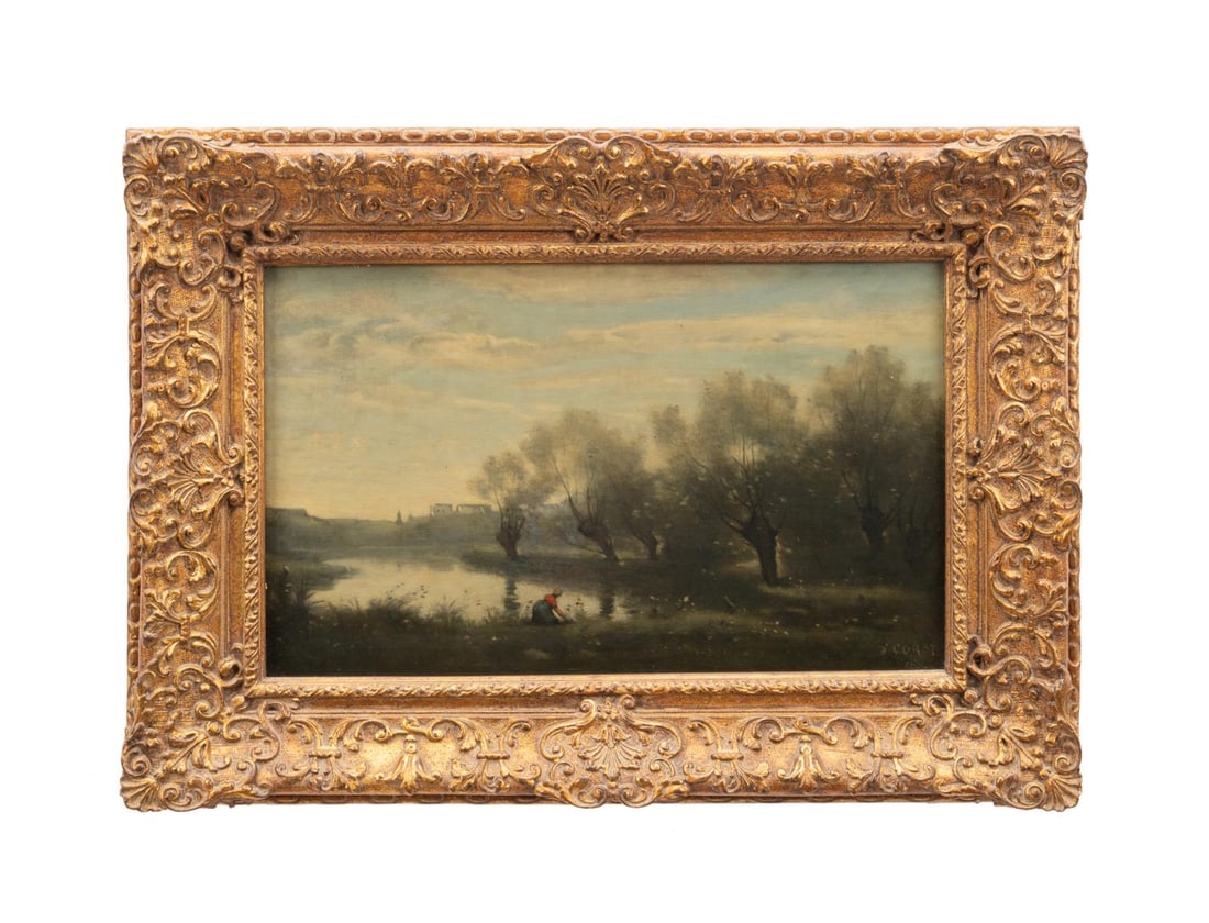 19TH C. POND LANDSCAPE, CIRCLE OF