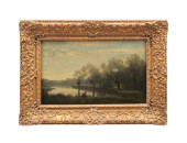 19TH C. POND LANDSCAPE, CIRCLE
