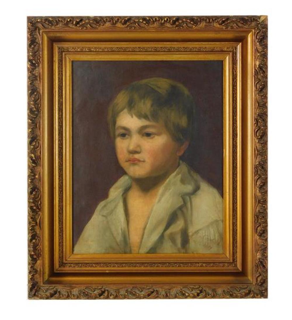 19TH C. PORTRAIT OF YOUNG BOY,