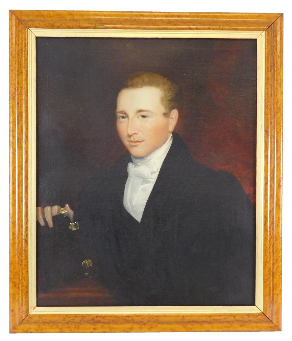 19TH C. PORTRAIT OF YOUNG MAN