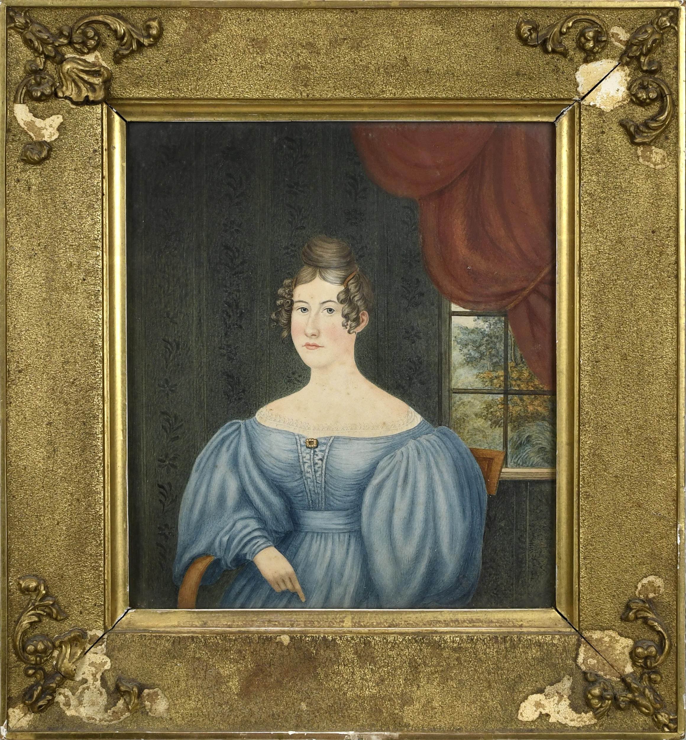 19TH C. PORTRAIT WATERCOLOR,