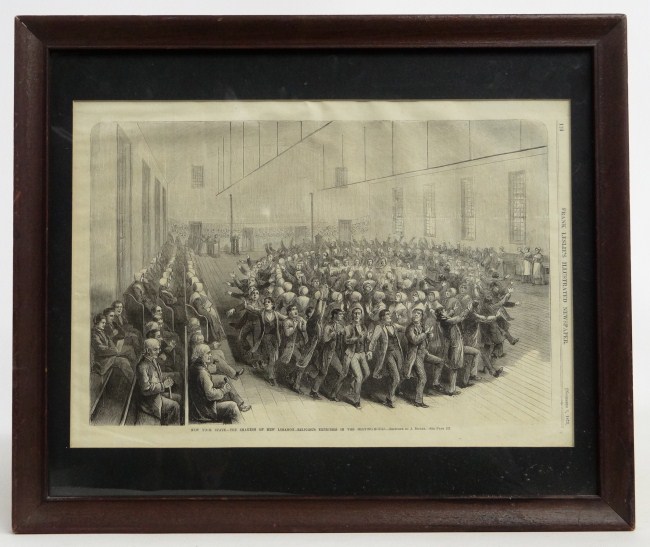 19th c. print titled ''New York