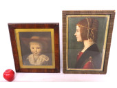 19TH C. PRINTS DAVINCI'S PORTR