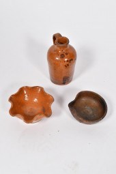 19TH C. REDWARE MINIATURES. In