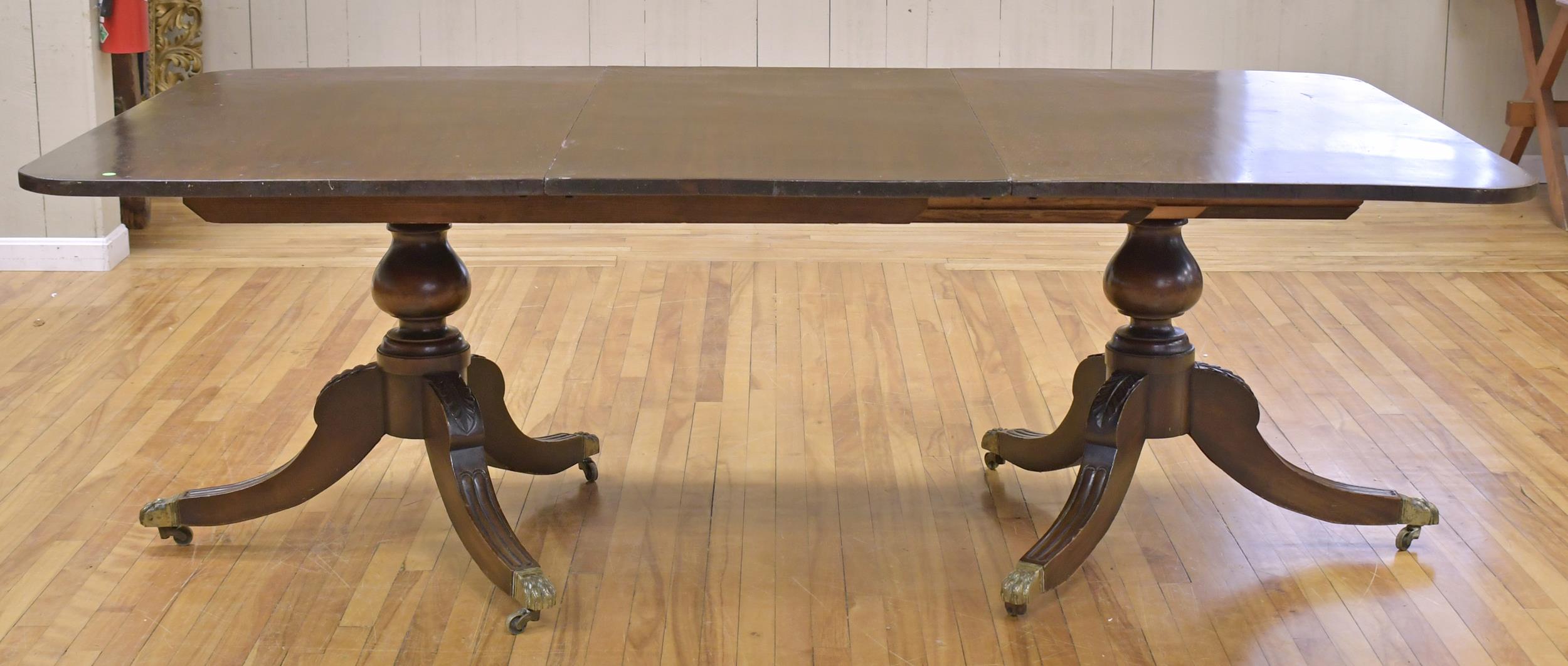 19TH C. REGENCY  DOUBLE PEDESTAL