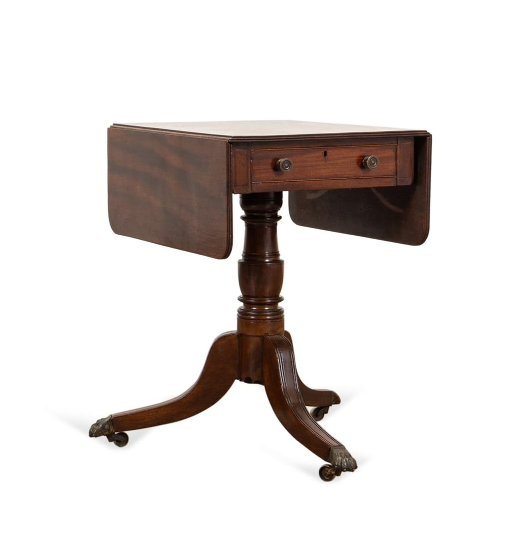 19TH C. REGENCY MAHOGANY DROP
