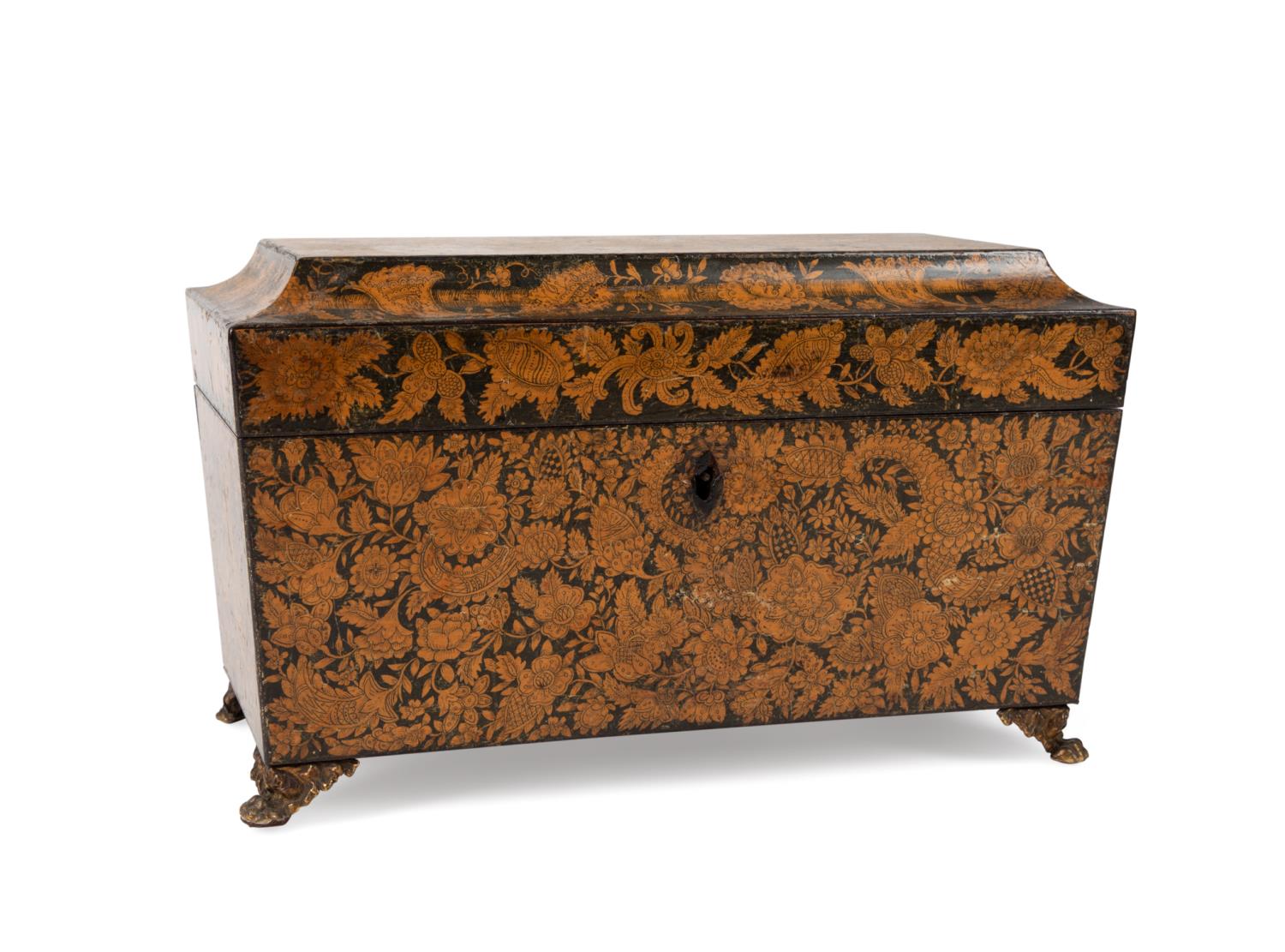 19TH C. REGENCY PENWORK SARCOPHAGUS