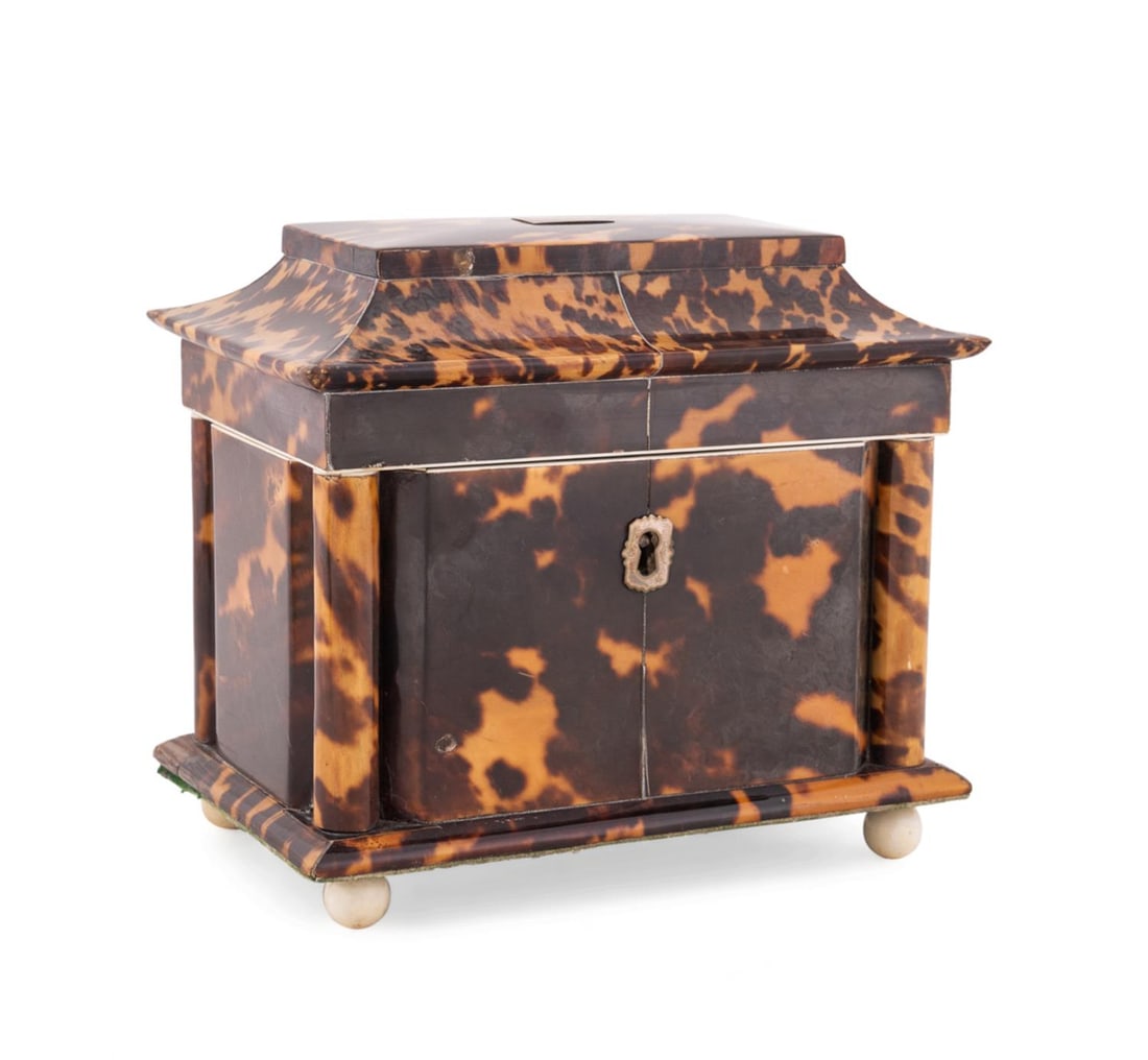 19TH C. REGENCY SHELL VENEER AND
