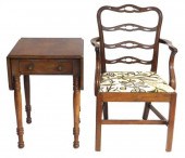 19TH C. RIBBON-BACK ARMCHAIR A