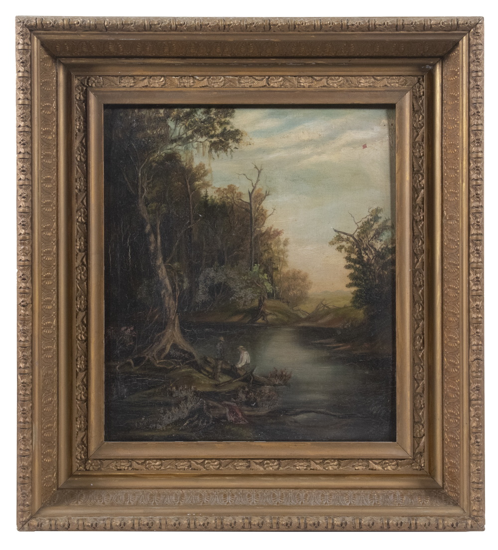 19TH C. RIVER SCENE, UNSIGNED