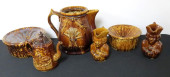 19TH C. ROCKINGHAM GLAZED SPIT