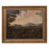 19TH C. ROCKY LANDSCAPE W/ BRI
