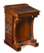 19TH C. ROSEWOOD DAVENPORT CAP
