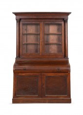 19TH C ROSEWOOD VENEER SECRETA
