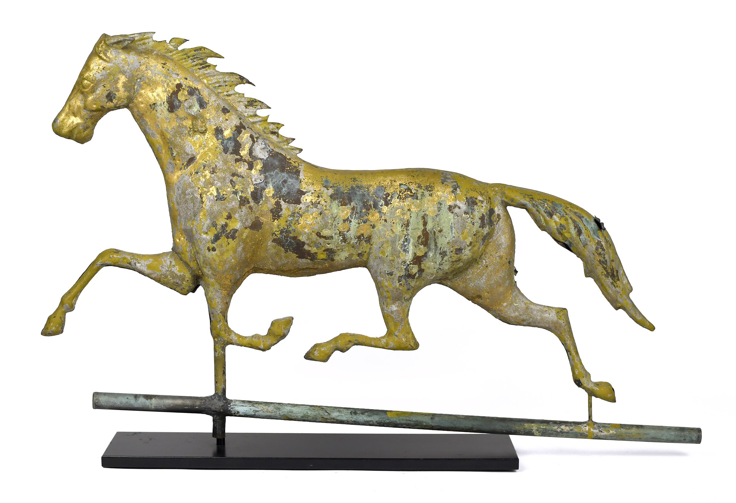 19TH C. RUNNING HORSE COPPER