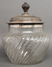 19TH C. RUSSIAN SILVER & GLASS