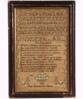 19TH C SAMPLER - Alphabet Numb