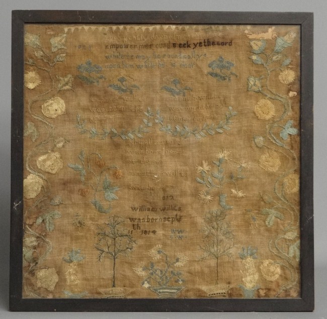 19th c. sampler ''William Willits