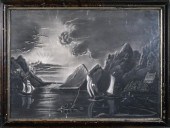 19TH C. SANDPAPER DRAWING, BOA