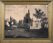 19TH C. SANDPAPER DRAWING, CHU