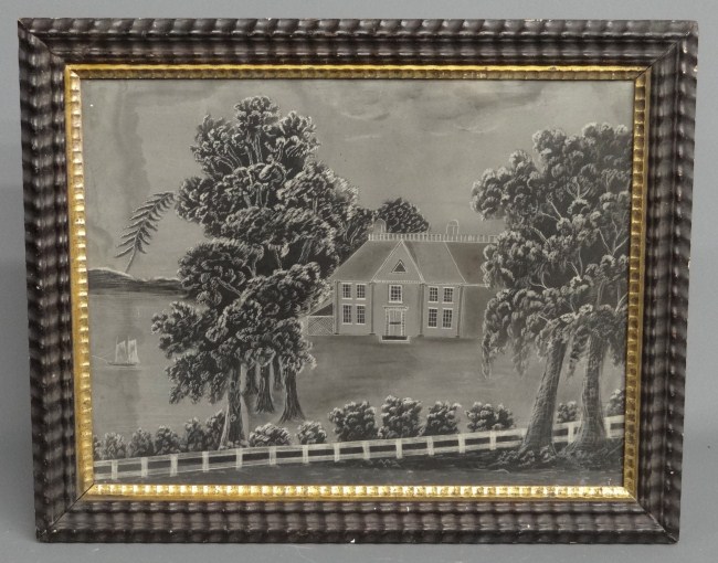 19th c. sandpaper drawing Hudson