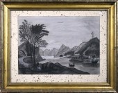19TH C. SANDPAPER DRAWING, MOU