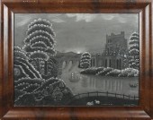 19TH C. SANDPAPER DRAWING, SHI