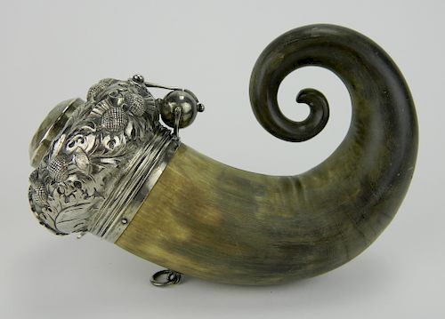 19TH C. SCOTTISH SNUFF MULL RAM