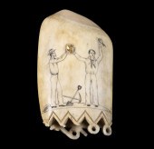 19TH C. SCRIMSHAW WHALE'S TOOT