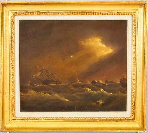 19TH C SEASCAPEAn unsigned 19th