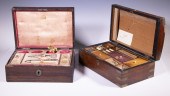 19TH C. SEWING BOXES Lot of (2