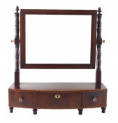 19TH C. SHAVING MIRROR AND STA