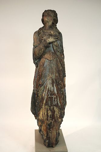 19TH C. SHIP FIGUREHEAD OF
