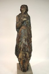 19TH C. SHIP FIGUREHEAD OF MAI