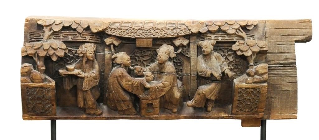 19TH C. SIGNED CARVED GEISHA