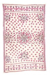 19TH C. SILK EMBROIDERED SHAWL
