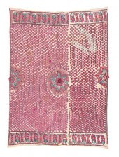 19TH C. SILK EMBROIDERED SHAWL