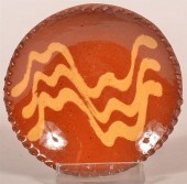 19TH C. SLIP DECORATED REDWARE