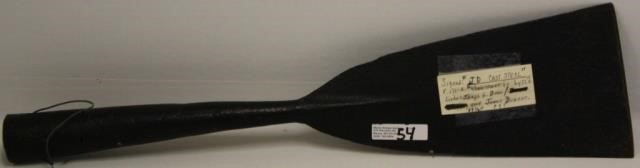 19TH C SLIVER SPADE, SIGNED JD,
