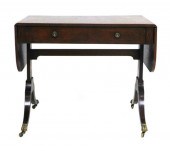 19TH C. SOFA TABLE, ENGLISH, O