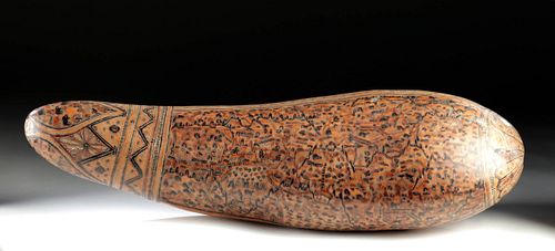19TH C. SPANISH COLONIAL GOURD W/