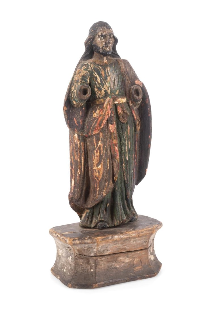 19TH C. SPANISH COLONIAL POLYCHROME