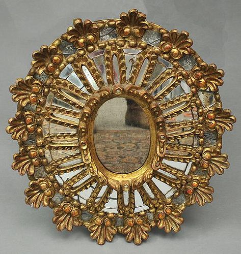 19TH C. SPANISH GILT MIRROR19th