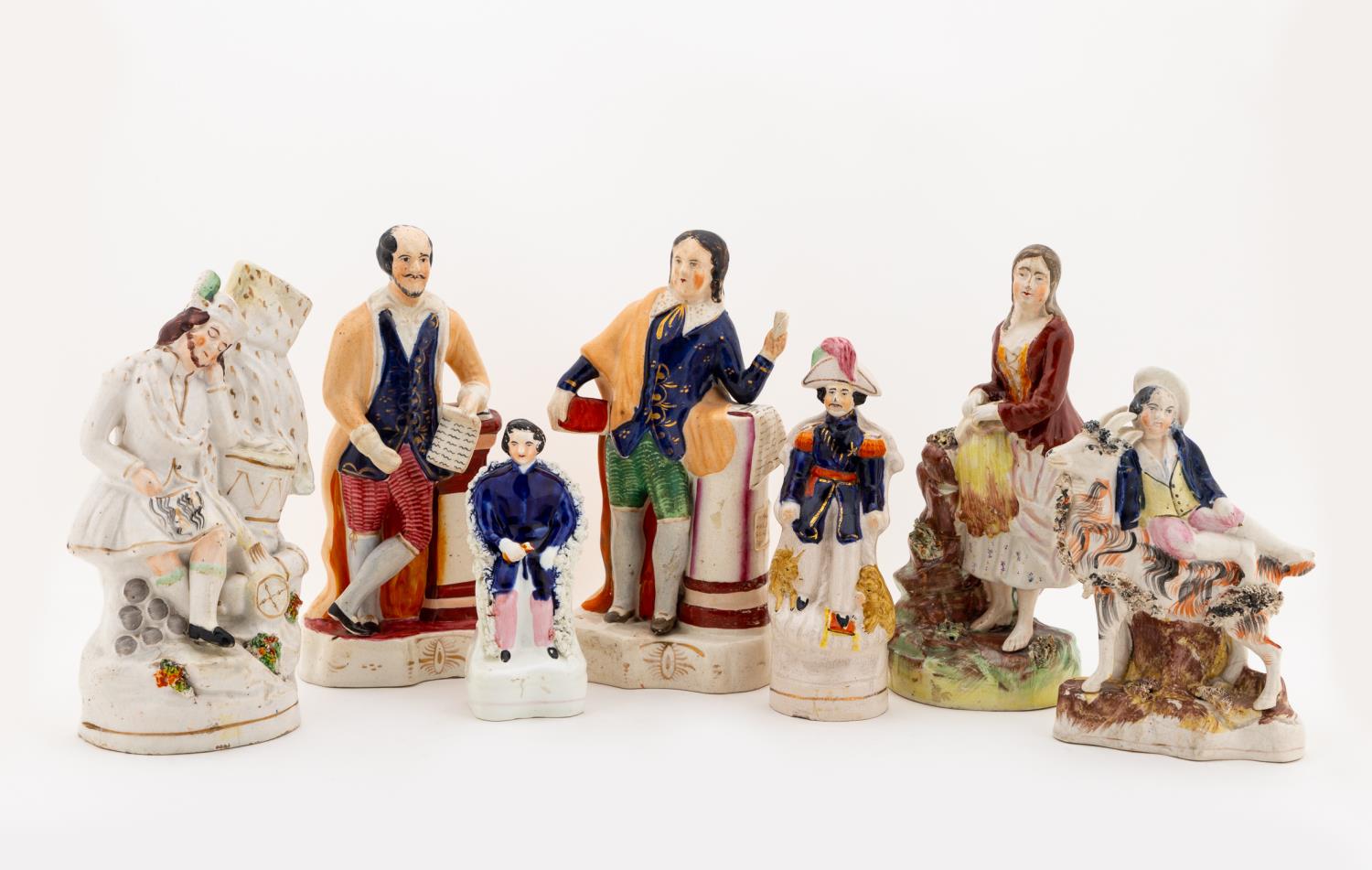 19TH C. STAFFORDSHIRE FIGURES,
