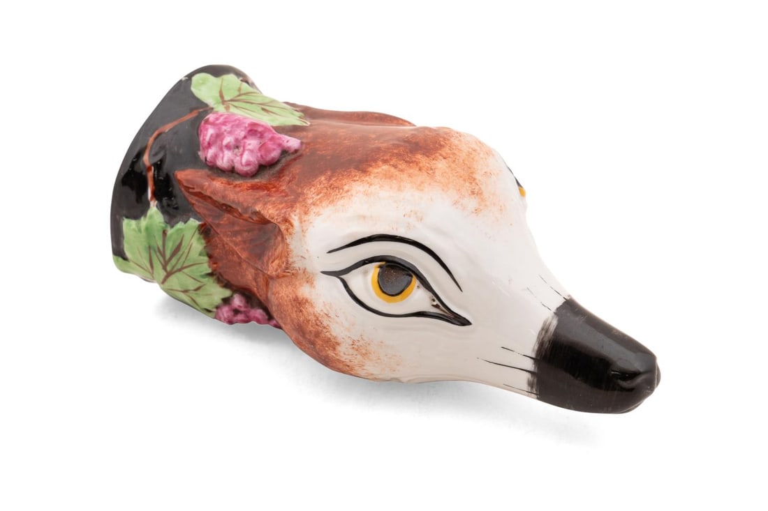 19TH C. STAFFORDSHIRE PORCELAIN FOX