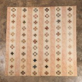 19TH C. STARS AND BARS QUILT,
