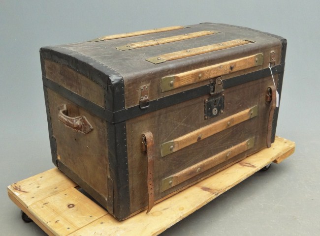 19th c. steamer trunk.