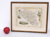 19TH C. STEEL ENGRAVED MAP OF